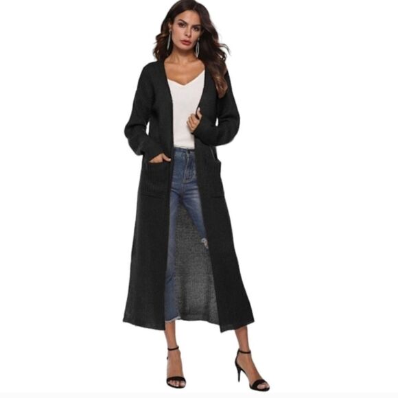 Plus size Long length Black Cardigan Size 2X 16-18 - Picture 1 of 1